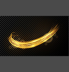 Light effect on transparent background golden Vector Image