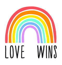 Love wins neon text love wins neon sign Royalty Free Vector