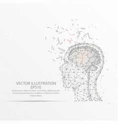 Low poly wireframe human body abstract Royalty Free Vector