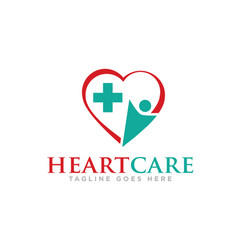 Medical care logo design Royalty Free Vector Image