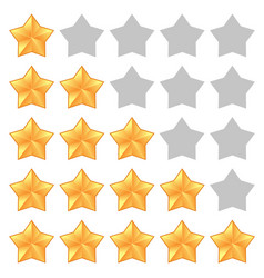 Five star rating different ranks Royalty Free Vector Image