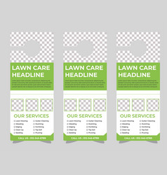 Lawn care door hanger design template hotel knob Vector Image