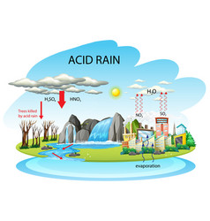 Acid rain Royalty Free Vector Image - VectorStock