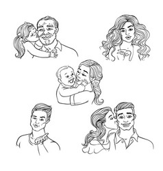  Different family Royalty Free Vector Image - VectorStock