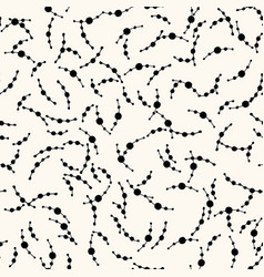 Seamless Black And White Coral Organic Line Vector Image