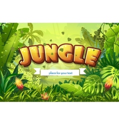 Cartoon empty tropical rainforest jungle Vector Image