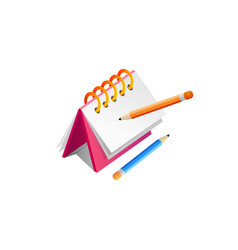 Note pad with pencil Royalty Free Vector Image
