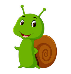 A smiling snail Royalty Free Vector Image - VectorStock