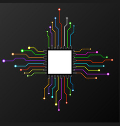 Computer chip hand drawn outline doodle icon Vector Image