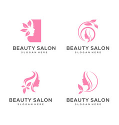 Cosmetic beauty logo design Royalty Free Vector Image