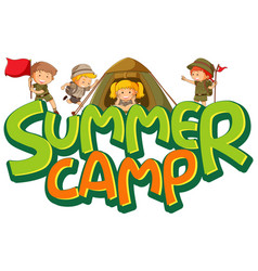 Scout camp at summer isolated concept Royalty Free Vector