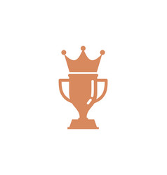 King trophy logo icon design Royalty Free Vector Image