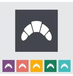 Bun and croissant bread and bakery realistic Vector Image