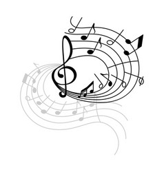 Music poster or notes staff icon Royalty Free Vector Image