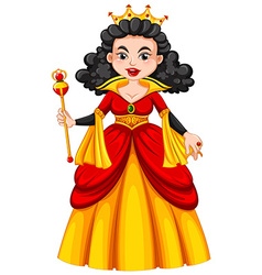 Queen in pink dress Royalty Free Vector Image - VectorStock