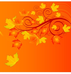 Autumn leaves border Royalty Free Vector Image