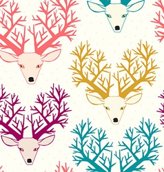 Deer forest background Royalty Free Vector Image