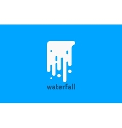 Waterfall logo water logo creative logo design Vector Image