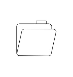 Flat icon in black and white documents folder Vector Image