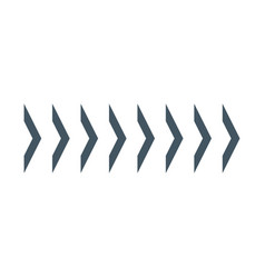 Triple chevron arrows directed horizontally Vector Image