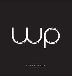 Wp logo monogram design template Royalty Free Vector Image