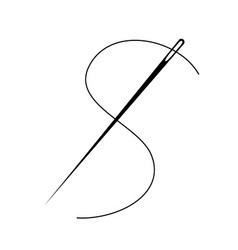 Sewing needle icon thread sew Royalty Free Vector Image