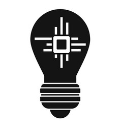 Ai processor icon simple style Royalty Free Vector Image