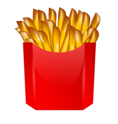 Golden French Fries Fried Potato Chips Royalty Free Vector