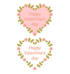 Pink floral heart background Royalty Free Vector Image