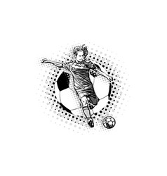 Brunette brazilian soccer girl Royalty Free Vector Image