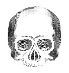 Binary skull Royalty Free Vector Image - VectorStock