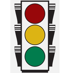 Cartoon green traffic light Royalty Free Vector Image