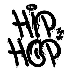 Hip hop lettering graffiti tag style custom type Vector Image