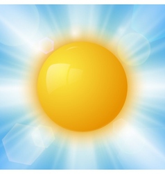 Summer background with a sun Royalty Free Vector Image