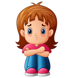 Cute little girl cartoon Royalty Free Vector Image