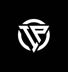 Ip logo monogram with triangle shape and circle Vector Image