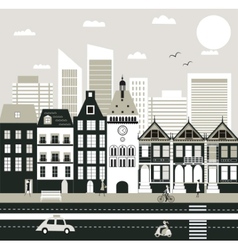 Big city life Royalty Free Vector Image - VectorStock