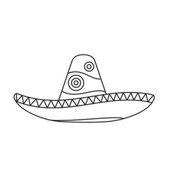 Black and white mexican man avatar silhouette Vector Image