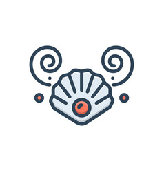 Shell icon logo scallop Royalty Free Vector Image