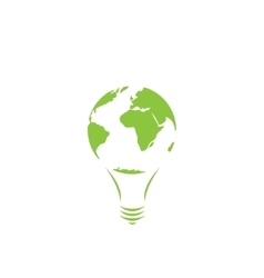 Green bulb eco energy concept Royalty Free Vector Image