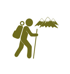hikers stick figure vector images over 580