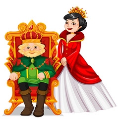 King sitting on the throne Royalty Free Vector Image