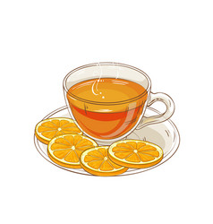 Lemon tea Royalty Free Vector Image - VectorStock