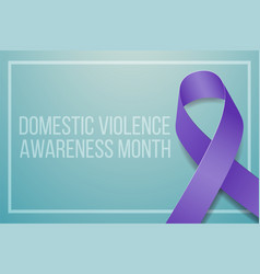 Domestic violence awareness month concept Vector Image