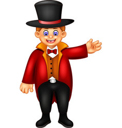 Funny circus clown cartoon Royalty Free Vector Image