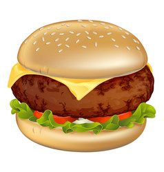 Cartoon burger man Royalty Free Vector Image - VectorStock