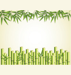 Border template with green bamboo Royalty Free Vector Image