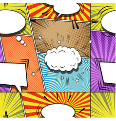 Comic elements colorful seamless pattern Vector Image