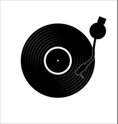 Vinyl record disc flat simple concept Royalty Free Vector