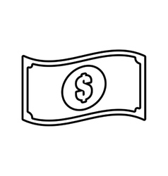 Cartoon money bills dollar cash Royalty Free Vector Image